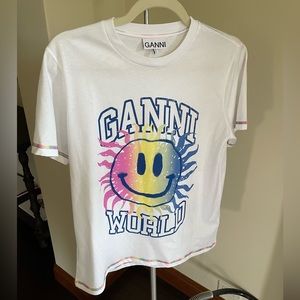 GANNI Smile Face Tee Shirt